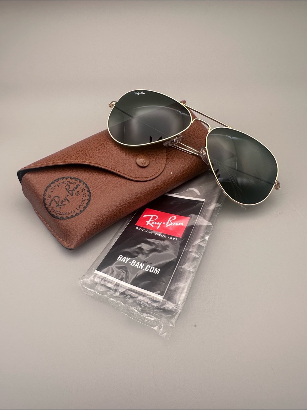 Ray-Ban RB3025 Aviator Large Metal Sunglasses Gold L0205 58-14 3N Made in Italy